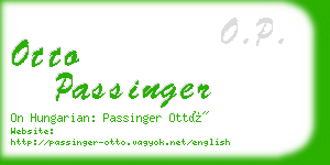 otto passinger business card